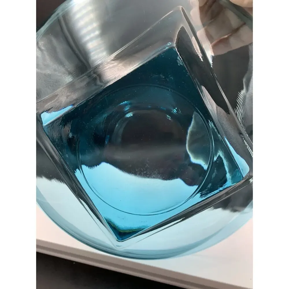 Vintage Hazel Atlas Capri Colonial Blue Glass Bowl 11